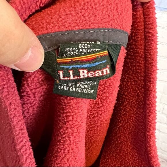 L.L. Bean Womens Fleece Vest Pink Zip Front Sleeveless size large - Picture 6 of 8